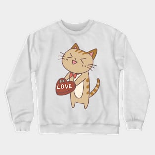 vintage-cat-love Crewneck Sweatshirt